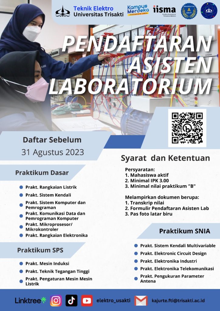 Rekrutmen Asisten Laboratorium Jurusan Teknik Elektro Gasal 2023/2024 ...